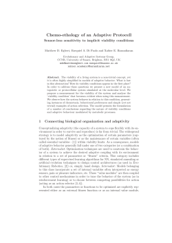 Chemo-ethology of an Adaptive Protocell