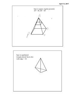 base is square, regular pyramid, AP = 40, DF = 48