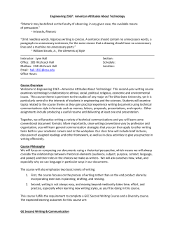 Engineering 2367: American Attitudes About Technology &ldquo;Rhetoric