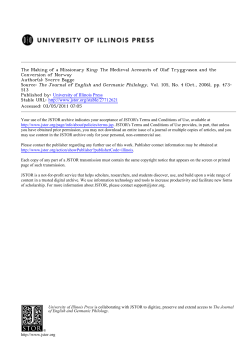The Making of a Missionary King: The Medieval Accounts of