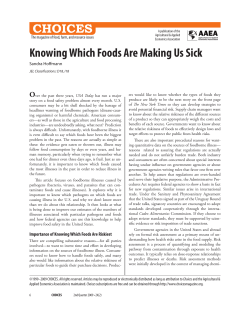 Knowing Which Foods Are Making Us Sick
