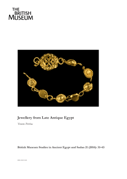 Jewellery from Late Antique Egypt