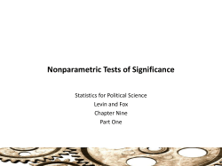Nonparametric Tests of Significance