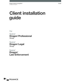 Dragon Professional Group Client Installation Guide