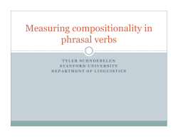 Measuring compositionality in phrasal verbs