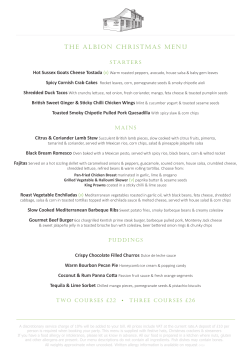 Albion Christmas Menu A4 0416.indd