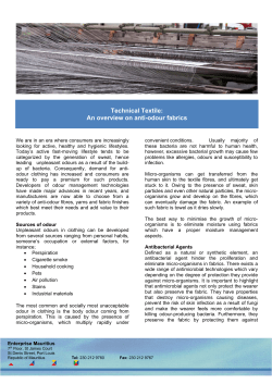 Technical Textile: An overview on anti-odour