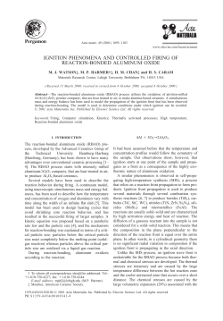ignition phenomena and controlled firing of