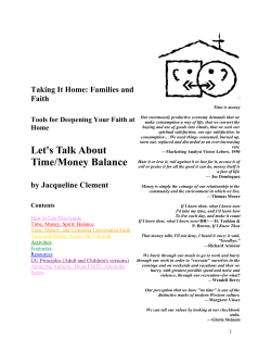 Let`s Talk About Time/Money Balance