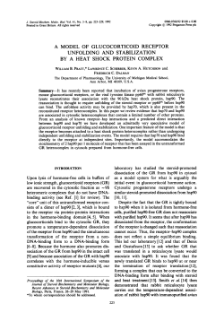 a model of glucocorticoid receptor unfolding and