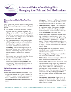Aches and Pains After Giving Birth Managing Your Pain