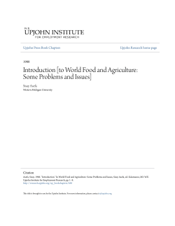 Introduction [to World Food and Agriculture