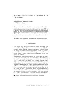 On Spatial Reference Frames in Qualitative Motion
