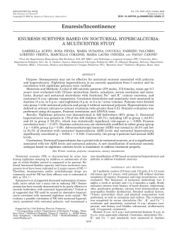 Enuresis/Incontinence