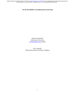 On the heritability of criminal justice processing