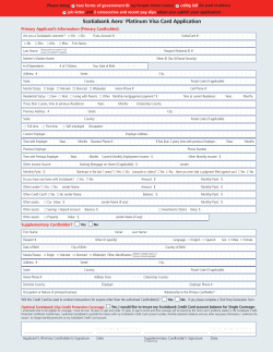 Scotiabank Aero* Platinum Visa Card Application