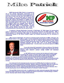 ESPN Sportscaster Mike Patrick is recognized as one