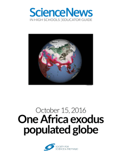 One Africa exodus populated globe
