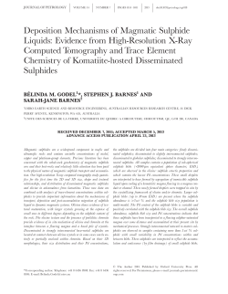 Deposition Mechanisms of Magmatic Sulphide