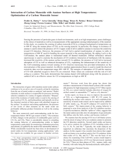 Interaction of Carbon Monoxide with Anatase