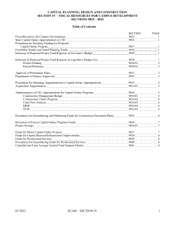 Section IV: 9025 - 9040 Fiscal Resources for Campus Development