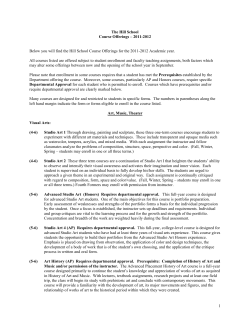 1 The Hill School Course Offerings &ndash; 2011
