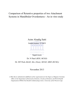 Comparison of Retentive properties of two Attachment Systems in
