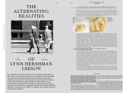 OF LYNN HERSHMAN LEESON THE ALTERNATING REALITIES