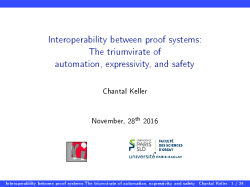Interoperability between proof systems: The triumvirate of