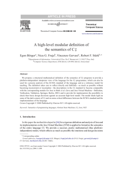 A high-level modular definition of the semantics of C