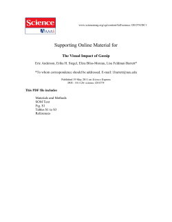 Supporting Online Material for