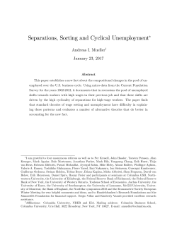 Separations, Sorting and Cyclical Unemployment!