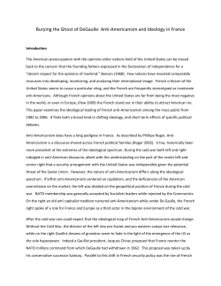 Burying the Ghost of DeGaulle: Anti