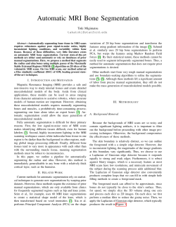 Automatic MRI Bone Segmentation