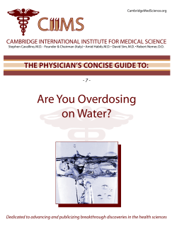 Are You Overdosing on Water?