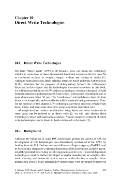 Direct Write Technologies