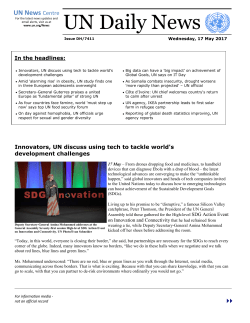 17 May 2017 - the United Nations