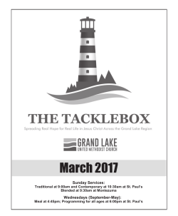Tacklebox Newsletter - Grand Lake United Methodist Church