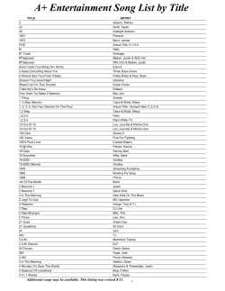 A+ Entertainment Song List by Title