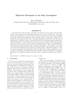 High-beta Disruption in the Solar Atmosphere