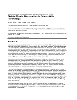 Skeletal Muscle Abnormalities in Patients With