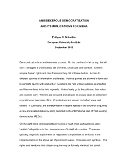 Ambidextrous Democratization - European University Institute