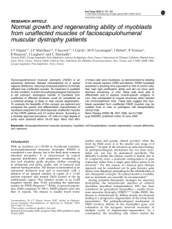 Normal growth and regenerating ability of myoblasts from
