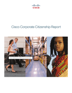 Cisco Corporate Citizenship Report