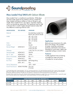 Mass Loaded Vinyl (MLV)with Calcium Silicate