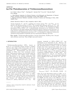 Ion-Pair Photodissociation of Trichloromonofluoromethane