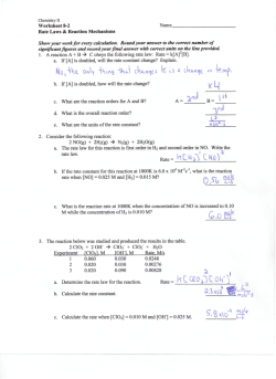 c. What are the reaction orders for A and B?