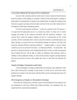chapter 22 valuing firms with negative earnings
