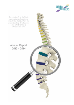 Annual Report 2013 - 2014 - Australian Spinal Research Foundation