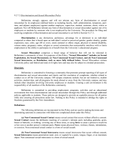 Discrimination and Sexual Misconduct